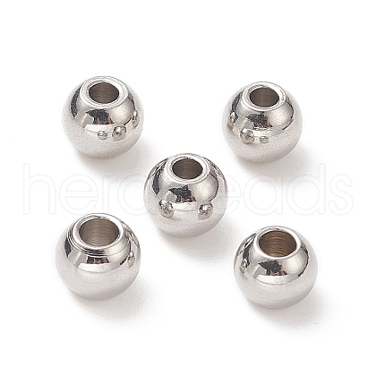 304 Stainless Steel Round Spacer Beads STAS-N020-18C-1