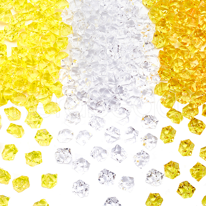 SUNNYCLUE 300Pcs 3 Colors Transparent Acrylic Beads OACR-SC0001-47C-1