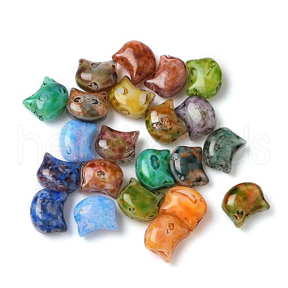 Picasso Baking Paint Glass Seed Beads GLAA-Q120-04A-1