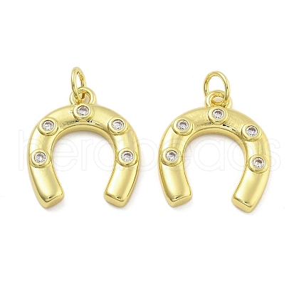 Brass Micro Pave Cubic Zirconia Pendants KK-U060-23G-03-1