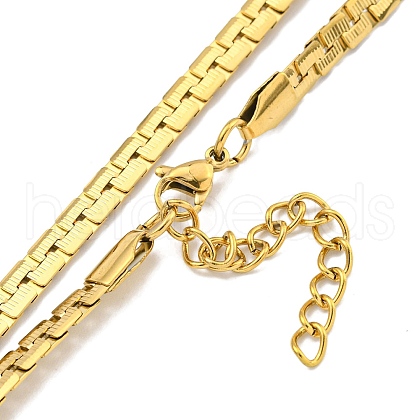 Ion Plating(IP) 304 Stainless Steel Chain Necklaces NJEW-R266-08G-1