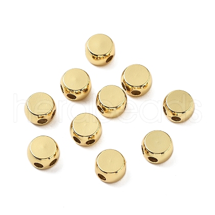 Flat Round Brass Beads KK-Z114-10G-1