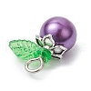 10Pcs Glass Pendants PALLOY-JF03709-02-5