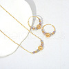 Brass Hollow Round Jewelry Set SJEW-F224-01M-1