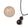 Natural Mixed Stone Gourd Pendant Necklaces NJEW-JN05246-5