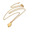 304 Stainless Steel Polygon Pendant Necklaces for Women NJEW-H016-04G-1