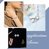 SUPERFINDINGS 6Sets 6 Style Brass Micro Pave Clear Cubic Zirconia Fold Over Clasps KK-FH0003-69-5