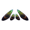 Transparent Resin Wing Earrings Pendants FIND-TAC0006-60E-2