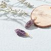 Natural Amethyst Pendants PALLOY-JF00801-2