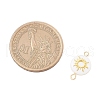 3Pcs 3 Styles Natural Freshwater Shell Flat Round Connector Charms PALLOY-JF04018-01-2