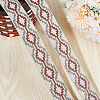 DELORIGIN 10 Yards Polyester Jacquard Cross Ribbon DIY-DR0001-55B-5