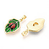 Brass Enamel Pendants KK-N257-59G-2