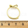 Bowknot Brass Adjustable Ring Settings KK-G527-01A-G-3