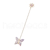 4Pcs Butterfly Sun Acrylic & Alloy Resin Charm Bookmark AJEW-JK00382-4