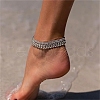 Aluminium Twisted Chain Double Layer Anklets WG33CC1-02-2