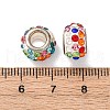 Handmade Polymer Clay Rhinestone European Beads KK-F894-10P-3