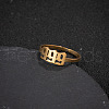 Number 201 Stainless Steel Adjustable Cuff Rings FS-WG22891-17-1