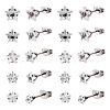 40Pcs 5 Size Crystal Rhinestone Tiny Star Stud Earrings EJEW-TA0001-13-1