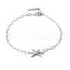 S925 Sterling Silver Micro Pave Cubic Zirconia Link & Charm Bracelets for Women BJEW-K276-02P-4