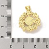 Rack Plating Brass Cubic Zirconia Enamel Pendants KK-S380-11G-3