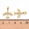 Brass Micro Pave Cubic Zirconia Pendants KK-T070-81G-3