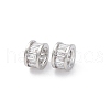 Brass Micro Pave Cubic Zirconia Spacer Beads KK-Z084-08P-1