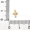 Brass Micro Pave Clear Cubic Zirconia Charms KK-V016-22D-G-3