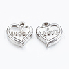 Non-Tarnish 304 Stainless Steel Pendants STAS-F128-08P-2