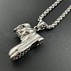 Vintage Stainless Steel High Heel Boot Necklace Punk Street Hip-hop SU6873-2