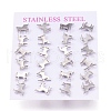 304 Stainless Steel Stud Earrings EJEW-N045-06P-3
