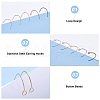 DICOSMETIC 50Pcs 5 Colors 316 Surgical Stainless Steel Earring Hooks STAS-DC0011-04-4