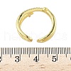 Brass Micro Pave Cubic Zirconia Cuff Rings RJEW-D322-07G-5