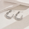 Vintage Multi-layered Heart Stainless Steel Stud Earrings KW0694-2-2