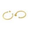 PVD Vacuum Plating 304 Stainless Steel Ring Stud Earrings EJEW-D057-01G-2