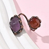 Natural Amethyst & Gemstone Rings RJEW-B122-04R-5