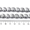 Electroplated Natural Lava Rock Beads Strands G-A256-F01-01B-4