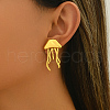 Brass Jellyfish Stud Earrings KN6880-4