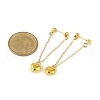 Heart Alloy Dangle Stud Earrings EJEW-JE06366-01-4