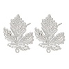 Brass Stud Earring Findings KK-Z099-04P-02-1