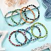 Natural Dyed Imperial Jasper Beads Stretch Bracelets for Men Women BJEW-L171-03A-2