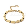 304 Stainless Steel Cuboid Link Chain Bracelets for Women BJEW-F488-15G-2