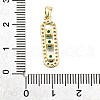 Brass Micro Pave Cubic Zirconia Pendants KK-V011-30G-A-3