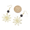 Alloy Black Onyx Dangle Earrings EJEW-JE06425-01-3
