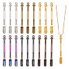  18Pcs 6 Colors Zinc Alloy Snuff Spoon AJEW-NB0006-13-1