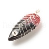 Natural Brazilian Agate Pendants PALLOY-JF01524-01-4