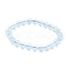 Natural Aquamarine Round Bead Stretch Bracelets for Men Women BJEW-U034-01C-03-4