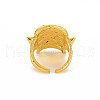 Men's Cuff Finger Alloy Rings Rhinestone Settings RJEW-N029-046-2
