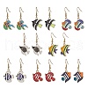 8Pairs Ocean Theme 304 Stainless Steel Dangle Earrings EJEW-JE06390-2