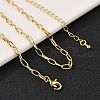 Brass Cable Chain Necklaces for Women Men NJEW-F337-01G-01-5