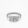 Number 201 Stainless Steel Adjustable Cuff Rings FS-WG22891-16-3